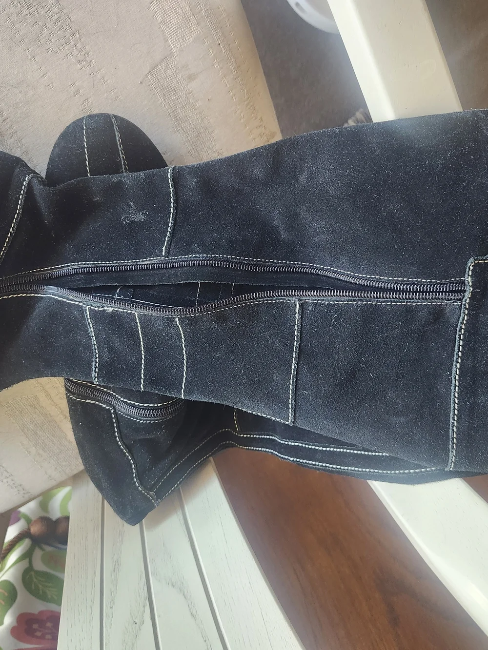 Womens  Black Knee-High Casual Boots